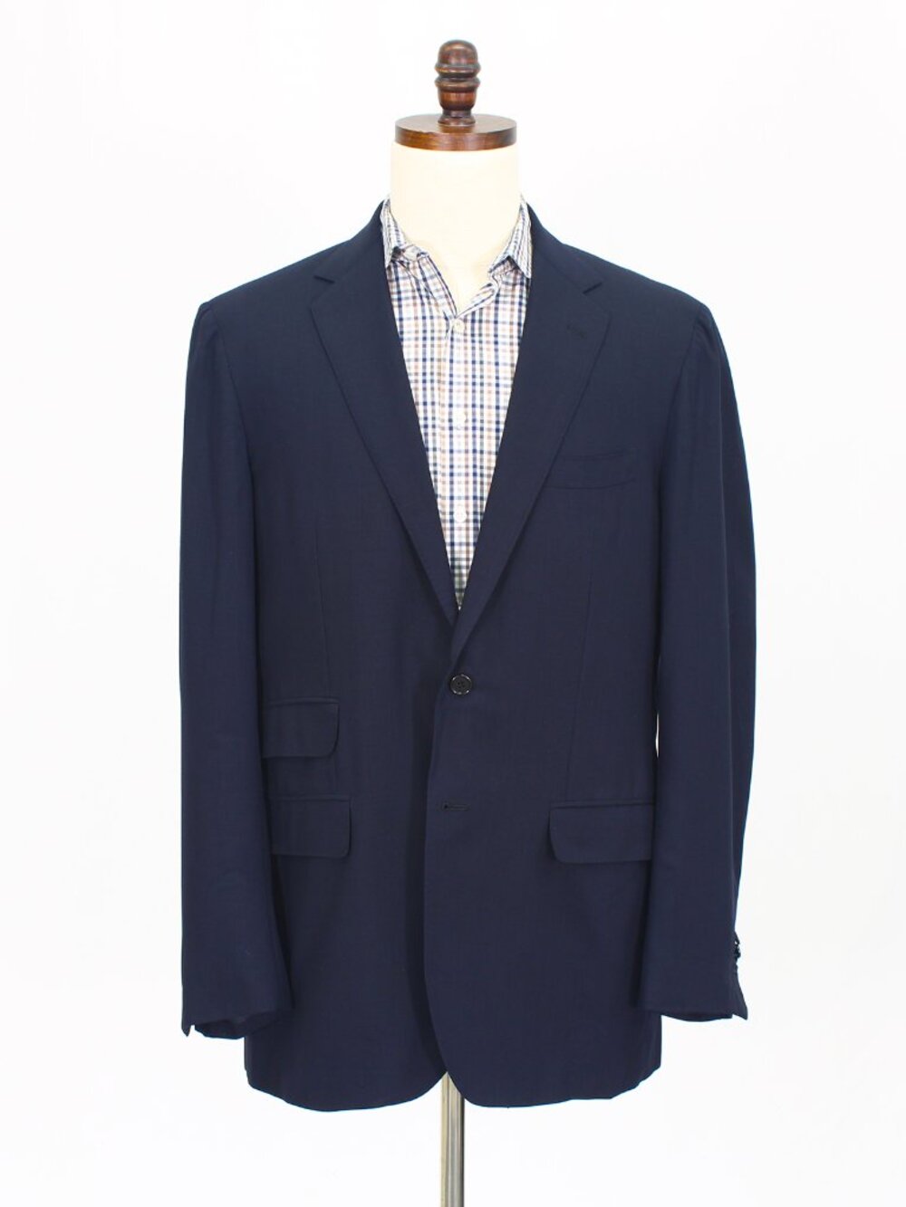 Sartorio Napoli 44R Navy Blazer Sport Coat Jacket 2-Button Solid Y491